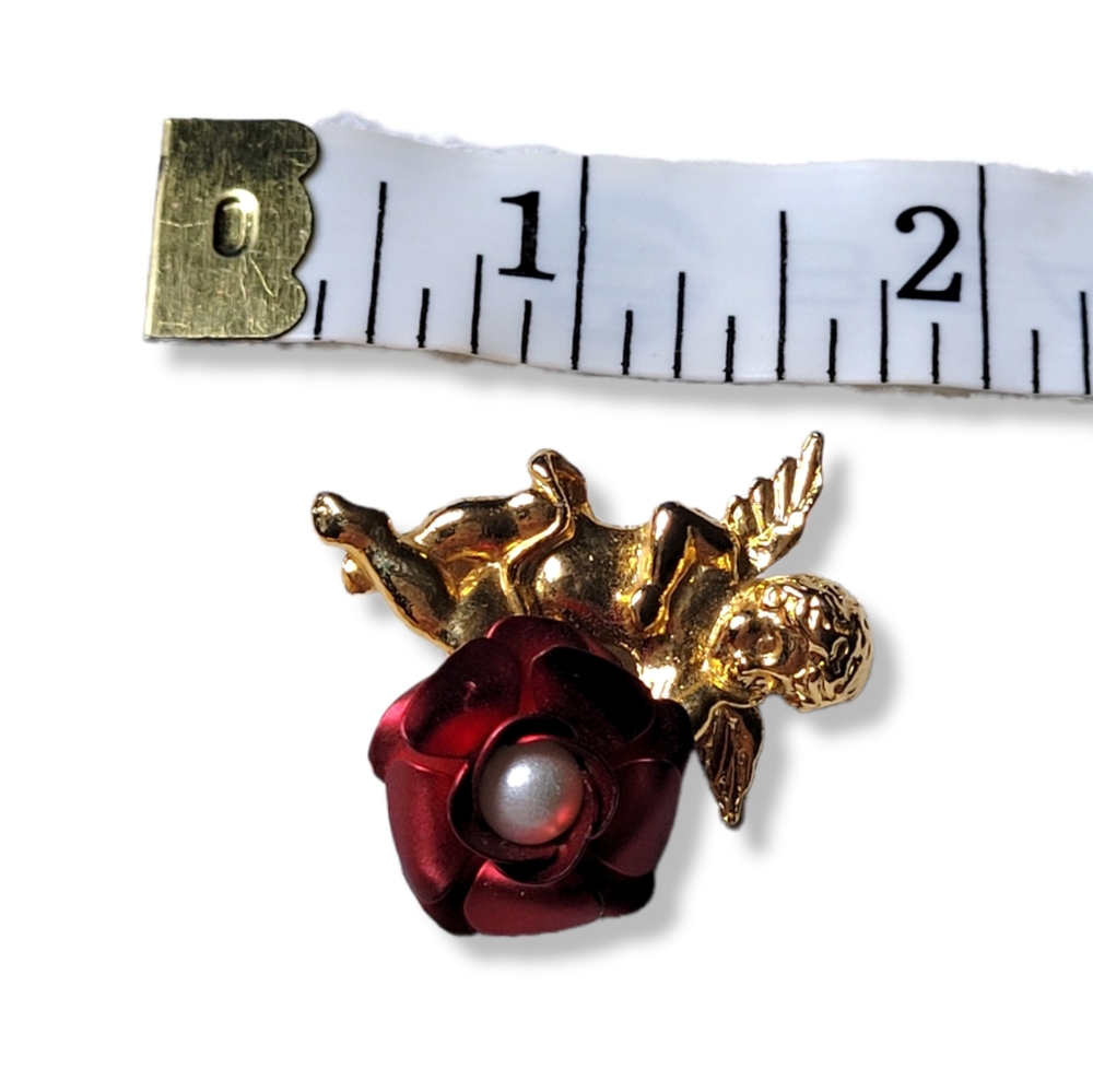 Cherub Rose Brooch - Picture 5 of 6